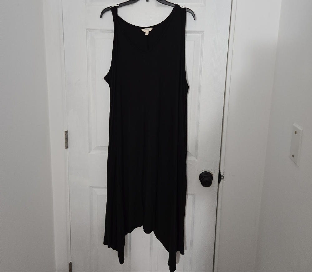 Black Sleeveless Asymmetrical Dress